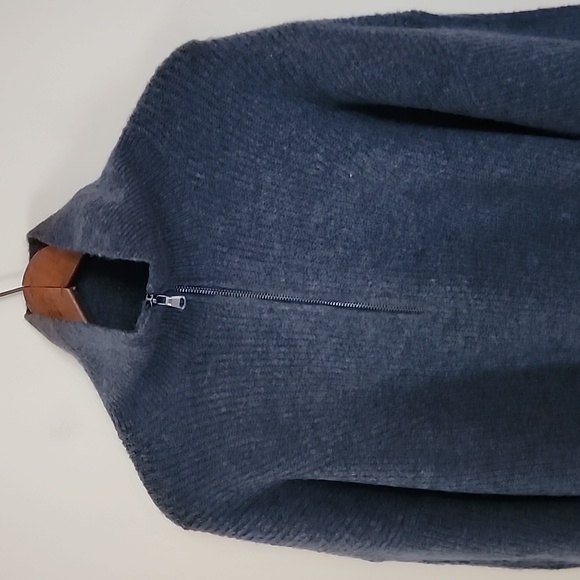 NWT J. Crew Large Half Zip Sweater Blue Gray Great Gift! - Picture 7 of 7